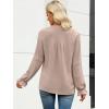 imageANRABESS Womens Dressy Casual Blouses V Neck Long Sleeve 2025 Fall Loose Fit Tunic Tops Pleated T Shirts Trendy OutfitsApricot