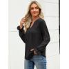 imageANRABESS Womens Dressy Casual Blouses V Neck Long Sleeve 2025 Fall Loose Fit Tunic Tops Pleated T Shirts Trendy OutfitsBlack