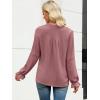 imageANRABESS Womens Dressy Casual Blouses V Neck Long Sleeve 2025 Fall Loose Fit Tunic Tops Pleated T Shirts Trendy OutfitsDusty Rose