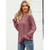 imageANRABESS Womens Dressy Casual Blouses V Neck Long Sleeve 2025 Fall Loose Fit Tunic Tops Pleated T Shirts Trendy OutfitsDusty Rose