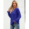 imageANRABESS Womens Dressy Casual Blouses V Neck Long Sleeve 2025 Fall Loose Fit Tunic Tops Pleated T Shirts Trendy OutfitsRoyal Blue