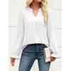 imageANRABESS Womens Dressy Casual Blouses V Neck Long Sleeve 2025 Fall Loose Fit Tunic Tops Pleated T Shirts Trendy OutfitsWhite