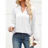 imageANRABESS Womens Dressy Casual Blouses V Neck Long Sleeve 2025 Fall Loose Fit Tunic Tops Pleated T Shirts Trendy OutfitsWhite