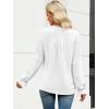 imageANRABESS Womens Dressy Casual Blouses V Neck Long Sleeve 2025 Fall Loose Fit Tunic Tops Pleated T Shirts Trendy OutfitsWhite