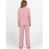 imageANRABESS Womens Fuzzy Fleece Lounge Pajama Set 2 Piece Outfits Long Sleeve Top Sweater Pants Loungewear Pj Sets 2025 FallBlush Pink