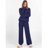 imageANRABESS Womens Fuzzy Fleece Lounge Pajama Set 2 Piece Outfits Long Sleeve Top Sweater Pants Loungewear Pj Sets 2025 FallNavy Blue