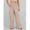 imageANRABESS Womens Linen Pants 2025 Summer Casual Loose Wide Leg Palazzo Pants High Waist Flowy Beach Trousers Work OutfitsApricot