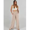 imageANRABESS Womens Linen Pants 2025 Summer Casual Loose Wide Leg Palazzo Pants High Waist Flowy Beach Trousers Work OutfitsApricot