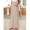 imageANRABESS Womens Linen Pants 2025 Summer Casual Loose Wide Leg Palazzo Pants High Waist Flowy Beach Trousers Work OutfitsApricot