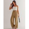 imageANRABESS Womens Linen Pants 2025 Summer Casual Loose Wide Leg Palazzo Pants High Waist Flowy Beach Trousers Work OutfitsBrown