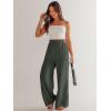 imageANRABESS Womens Linen Pants 2025 Summer Casual Loose Wide Leg Palazzo Pants High Waist Flowy Beach Trousers Work OutfitsGrey Green