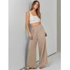 imageANRABESS Womens Linen Pants 2025 Summer Casual Loose Wide Leg Palazzo Pants High Waist Flowy Beach Trousers Work OutfitsKhaki
