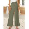 imageANRABESS Womens Linen Pants 2025 Summer Casual Loose Wide Leg Palazzo Pants High Waist Flowy Beach Trousers Work OutfitsOlive