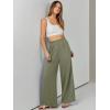 imageANRABESS Womens Linen Pants 2025 Summer Casual Loose Wide Leg Palazzo Pants High Waist Flowy Beach Trousers Work OutfitsOlive