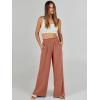imageANRABESS Womens Linen Pants 2025 Summer Casual Loose Wide Leg Palazzo Pants High Waist Flowy Beach Trousers Work OutfitsRust Orange