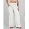 imageANRABESS Womens Linen Pants 2025 Summer Casual Loose Wide Leg Palazzo Pants High Waist Flowy Beach Trousers Work OutfitsWithe Cream