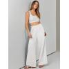 imageANRABESS Womens Linen Pants 2025 Summer Casual Loose Wide Leg Palazzo Pants High Waist Flowy Beach Trousers Work OutfitsWithe Cream