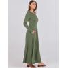imageANRABESS Womens Long Sleeve Maxi Dress 2025 Fall Casual Button Fit ampamp Flare ALine Swing Flowy Long Dresses Trendy OutfitsArmy Green