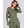 imageANRABESS Womens Long Sleeve Maxi Dress 2025 Fall Casual Button Fit ampamp Flare ALine Swing Flowy Long Dresses Trendy OutfitsArmy Green