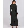 imageANRABESS Womens Long Sleeve Maxi Dress 2025 Fall Casual Button Fit ampamp Flare ALine Swing Flowy Long Dresses Trendy OutfitsBlack