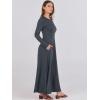 imageANRABESS Womens Long Sleeve Maxi Dress 2025 Fall Casual Button Fit ampamp Flare ALine Swing Flowy Long Dresses Trendy OutfitsDark Gray