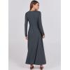 imageANRABESS Womens Long Sleeve Maxi Dress 2025 Fall Casual Button Fit ampamp Flare ALine Swing Flowy Long Dresses Trendy OutfitsDark Gray