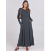 imageANRABESS Womens Long Sleeve Maxi Dress 2025 Fall Casual Button Fit ampamp Flare ALine Swing Flowy Long Dresses Trendy OutfitsDark Gray