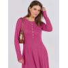 imageANRABESS Womens Long Sleeve Maxi Dress 2025 Fall Casual Button Fit ampamp Flare ALine Swing Flowy Long Dresses Trendy OutfitsHot Pink