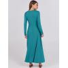 imageANRABESS Womens Long Sleeve Maxi Dress 2025 Fall Casual Button Fit ampamp Flare ALine Swing Flowy Long Dresses Trendy OutfitsLake Green