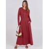 imageANRABESS Womens Long Sleeve Maxi Dress 2025 Fall Casual Button Fit ampamp Flare ALine Swing Flowy Long Dresses Trendy OutfitsRed
