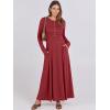 imageANRABESS Womens Long Sleeve Maxi Dress 2025 Fall Casual Button Fit ampamp Flare ALine Swing Flowy Long Dresses Trendy OutfitsRed