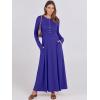 imageANRABESS Womens Long Sleeve Maxi Dress 2025 Fall Casual Button Fit ampamp Flare ALine Swing Flowy Long Dresses Trendy OutfitsRoyal Blue