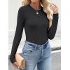 imageANRABESS Womens Long Sleeve Shirts Crewneck Ribbed Knitted Slim Fitted Tops Basic Tee 2025 Fall Outfits Dressy Casual BlouseBlack