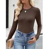 imageANRABESS Womens Long Sleeve Shirts Crewneck Ribbed Knitted Slim Fitted Tops Basic Tee 2025 Fall Outfits Dressy Casual BlouseBrown
