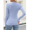 imageANRABESS Womens Long Sleeve Shirts Crewneck Ribbed Knitted Slim Fitted Tops Basic Tee 2025 Fall Outfits Dressy Casual BlouseLight Blue