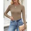 imageANRABESS Womens Long Sleeve Shirts Crewneck Ribbed Knitted Slim Fitted Tops Basic Tee 2025 Fall Outfits Dressy Casual BlouseTan