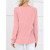 imageANRABESS Womens Long Sleeve Shirts V Neck Criss Cross Loose Fit Tops 2025 Fall Trendy Tees Dressy Casual Blouses TShirtsCoral