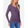 imageANRABESS Womens Long Sleeve Shirts V Neck Ribbed Knit Slim Fit Lightweight Sweater 2025 Fall Dressy Casual Travel Work TopsPurple