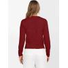 imageANRABESS Womens Long Sleeve Sweaters Cropped Crew Neck Business Casual Light Weight Sweater Tops Fall Fashion Clothes 2025Brick Red