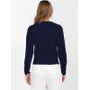 imageANRABESS Womens Long Sleeve Sweaters Cropped Crew Neck Business Casual Light Weight Sweater Tops Fall Fashion Clothes 2025Navy Blue