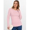 imageANRABESS Womens Long Sleeve Thermal Shirts Slim Fit Basic Tee Tops Warm Fleece Undershirts 2025 Fall Winter Layer OutfitsLight Pink