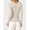 imageANRABESS Womens Ribbed Fitted Sweater Long Sleeve Shirts Scoop Neck Lightweight Casual Knit Slim Tops 2025 Fall OutfitsBeige