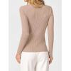 imageANRABESS Womens Ribbed Fitted Sweater Long Sleeve Shirts Scoop Neck Lightweight Casual Knit Slim Tops 2025 Fall OutfitsBright Tan