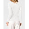 imageANRABESS Womens Ribbed Fitted Sweater Long Sleeve Shirts Scoop Neck Lightweight Casual Knit Slim Tops 2025 Fall OutfitsWhite