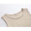 imageANRABESS Womens Sleeveless High Neck Tank Tops Fashion Summer Casual Basic Slim Fit Ribbed Racerback Top Shirt ClothesBeige