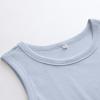 imageANRABESS Womens Sleeveless High Neck Tank Tops Fashion Summer Casual Basic Slim Fit Ribbed Racerback Top Shirt ClothesBlue