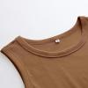 imageANRABESS Womens Sleeveless High Neck Tank Tops Fashion Summer Casual Basic Slim Fit Ribbed Racerback Top Shirt ClothesCoffee