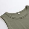 imageANRABESS Womens Sleeveless High Neck Tank Tops Fashion Summer Casual Basic Slim Fit Ribbed Racerback Top Shirt ClothesOlive
