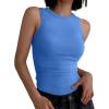 imageANRABESS Womens Sleeveless High Neck Tank Tops Fashion Summer Casual Basic Slim Fit Ribbed Racerback Top Shirt ClothesRoyal Blue