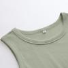 imageANRABESS Womens Sleeveless High Neck Tank Tops Fashion Summer Casual Basic Slim Fit Ribbed Racerback Top Shirt ClothesSage Green